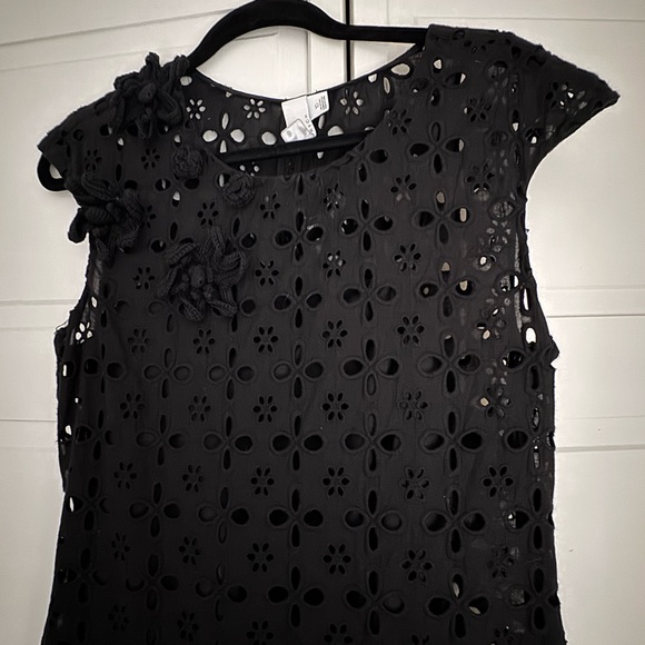 2B.Rych Black Floral Eyelet Mini Dress - Picture 2 of 7